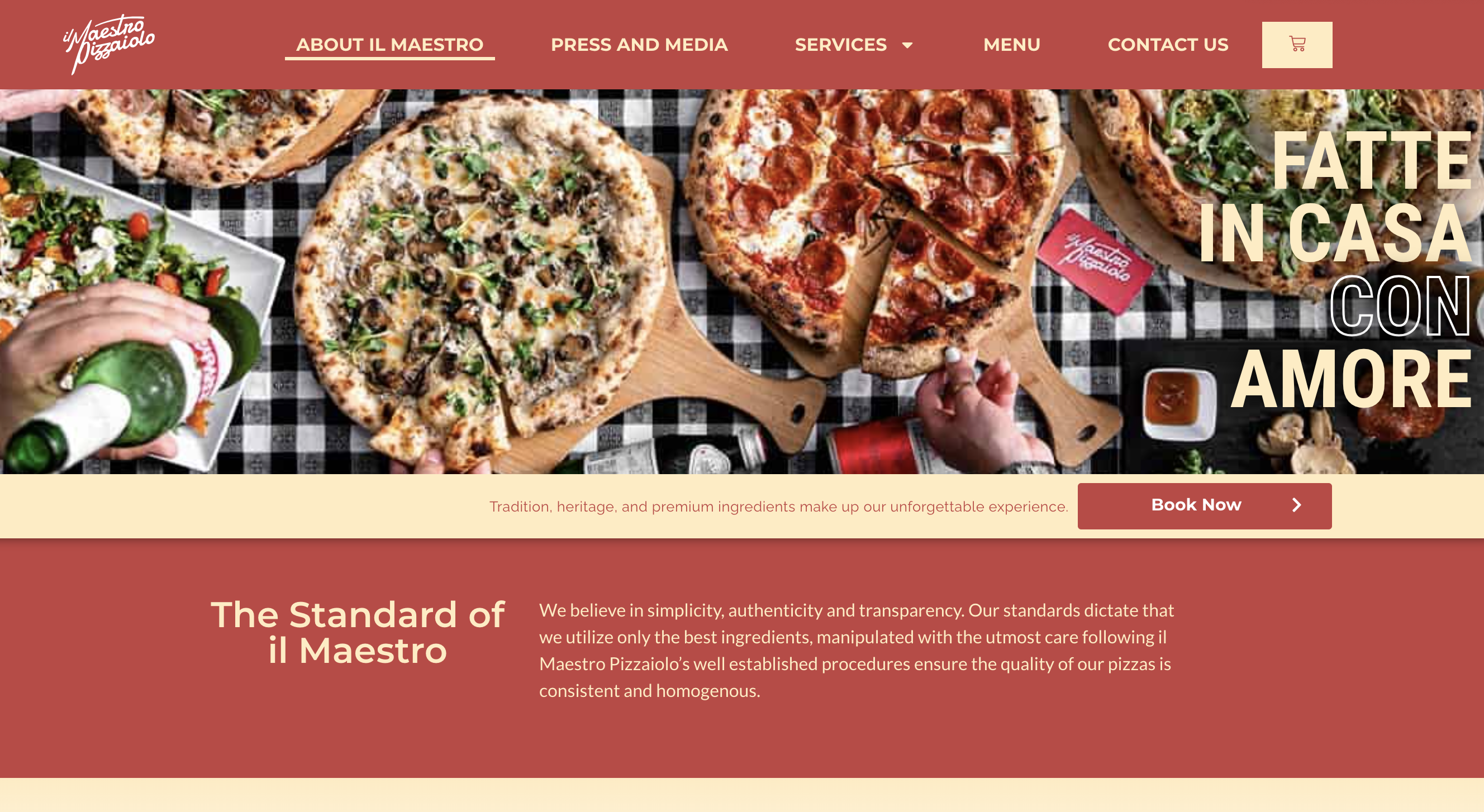 Il Maestro Pizzaiolo Web Design